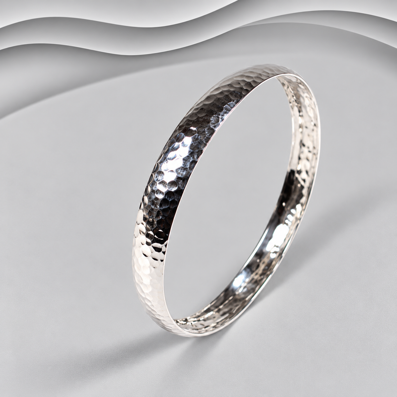 Solid 925 Sterling Silver Non-Opening Bangles