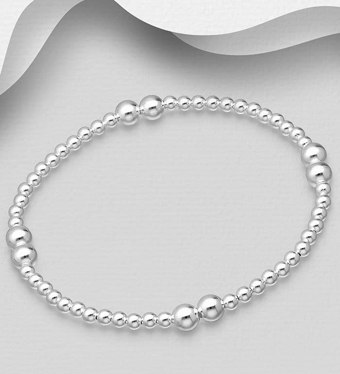 925 Sterling Silver Stretch Bracelets