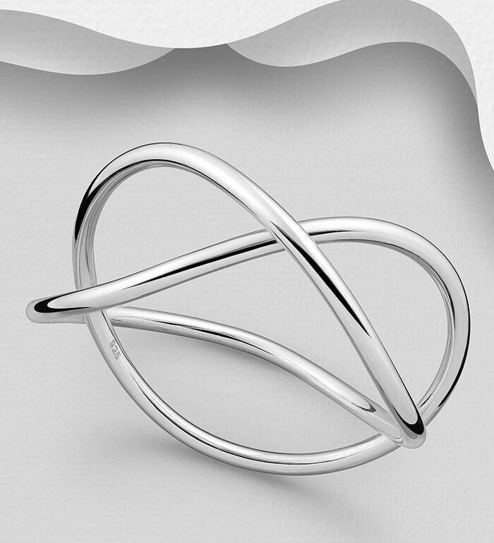 Solid 925 Sterling Silver Non-Opening Bangles