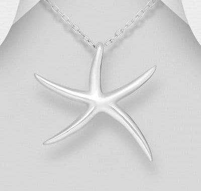 925 Sterling Silver Star Fish Pendants