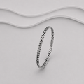 Hand Crafted 925 Solid Sterling Silver Exclusive  Woven Round Bangle - Unisex