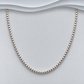 Handcrafted 925 Sterling Silver Box Link Necklace, 18 Inch