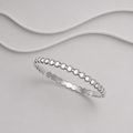 925 Sterling Silver Exclusive Hand Crafted Solid Round Ball Design Bangle - Available in 2 Sizes