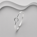 925 Sterling Silver Hand-Crafted Solid Bangle with Plain Oval Opening Catch. - Inspired Design
