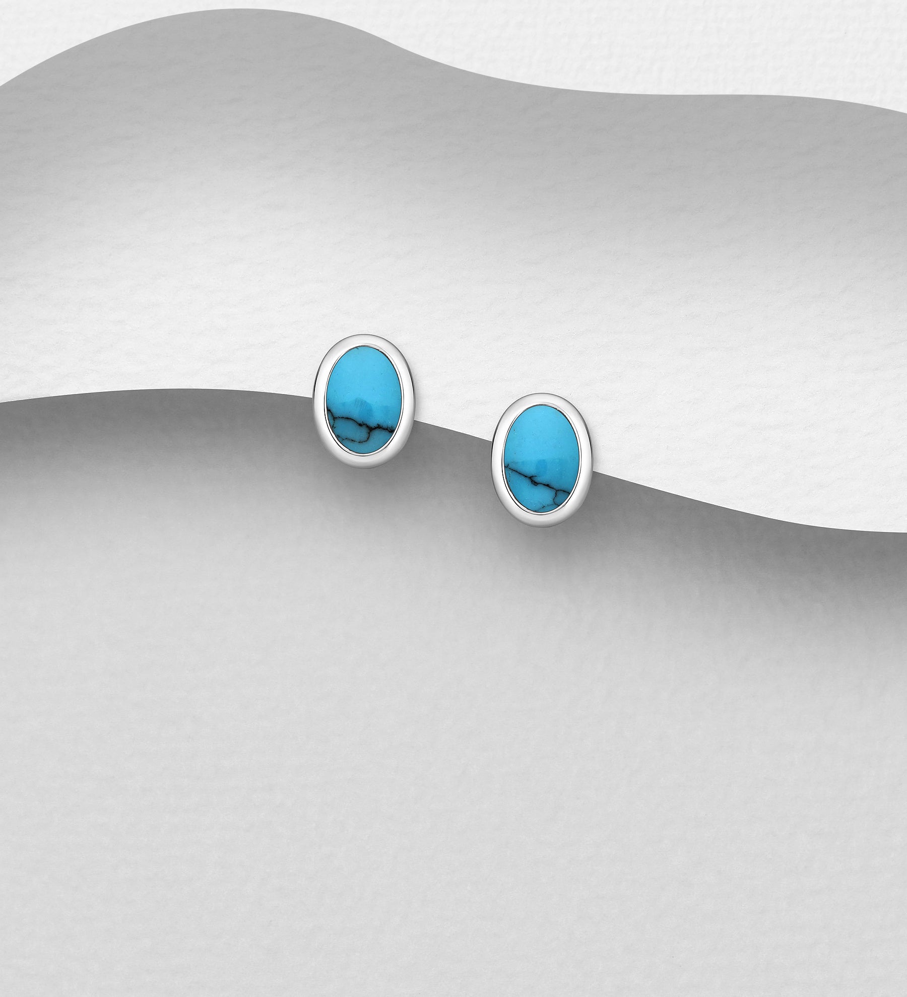 925 Sterling Silver Resin Stud Earrings — Available in 3 Colours