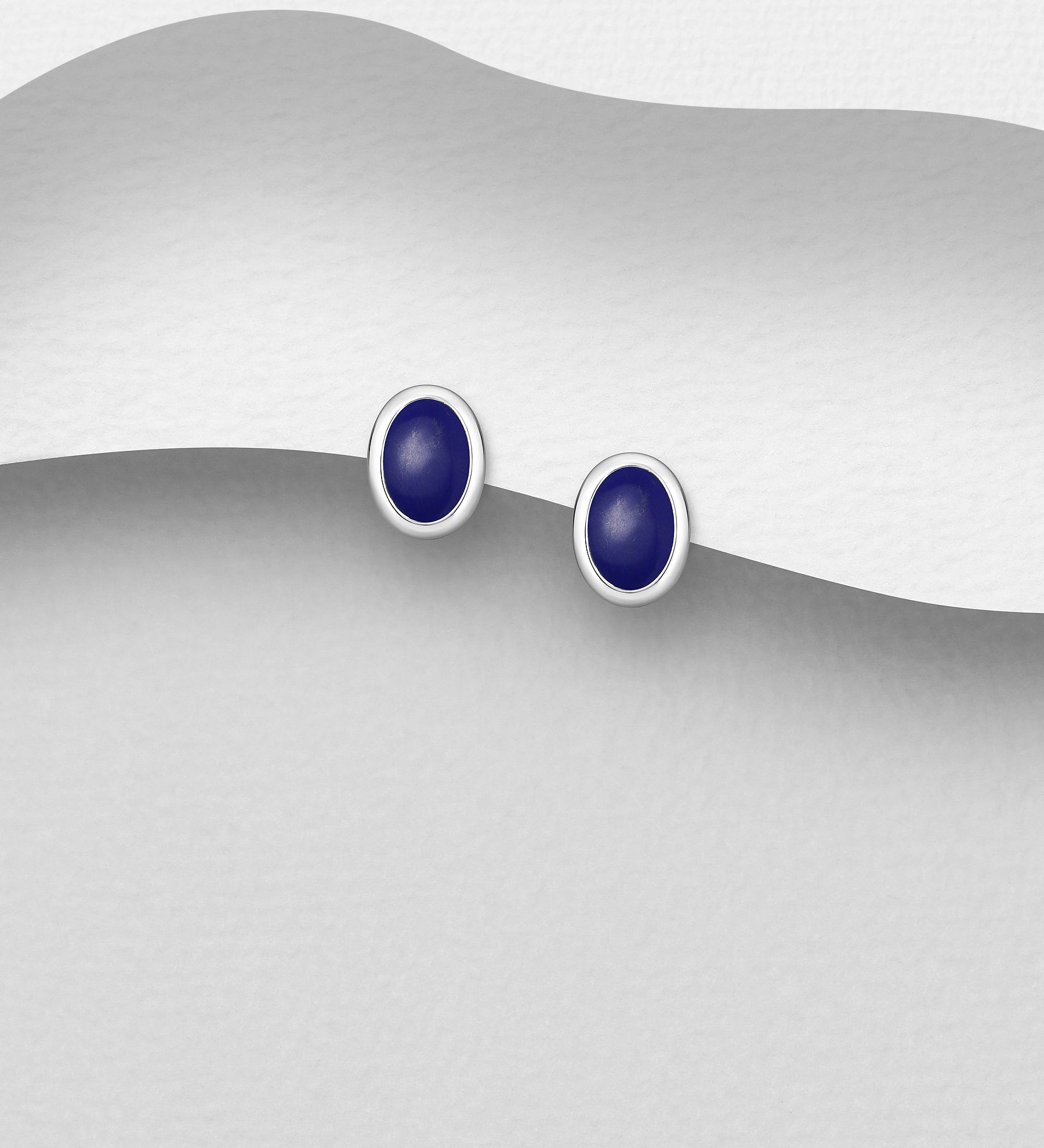 925 Sterling Silver Resin Stud Earrings — Available in 3 Colours