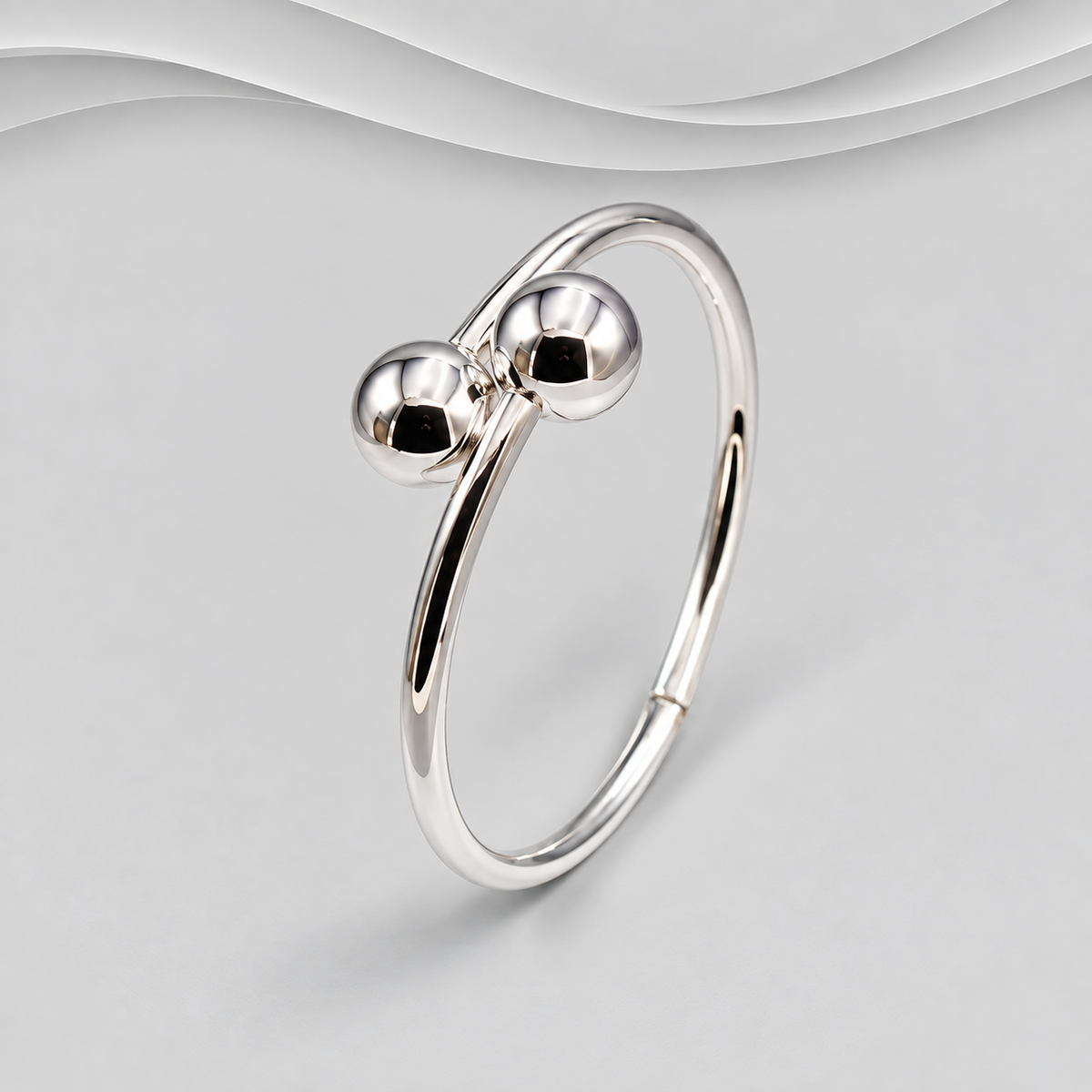Hand Crafted Bangle: 925 Solid Sterling Silver Designer inspired. Very unique design