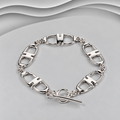 Sterling Silver Equestrian Horse Bit Bracelet