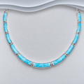925 Sterling Silver Necklace Decorated With Turquoise Resin – Exclusive