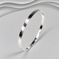 Understated Elegance: Handcrafted 925 Sterling Silver Hammered Bangle