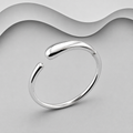 925 Sterling Silver Polished Solid Designer Inspired Bangle That Opens. This is an exclusive design