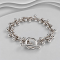 Designed to Be Noticed: Handcrafted 925 Sterling Silver Popcorn Statement Bracelet