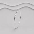925 Sterling Silver Plain Solid Bangle | 2mm Wide