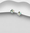 Van Cleef Inspired 925 Sterling Silver Clover Push-Back Earrings with Shell Embellishment – Three Shell Colours