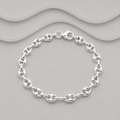 925 Sterling Silver Solid Anchor Link Bracelet | 5mm | 21cm (8")