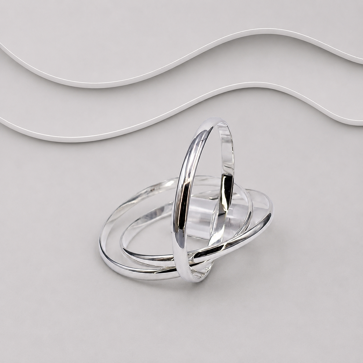 925 Sterling Silver Solid Russian Bangle: Hand Crafted To Perfection: 5 mm Width