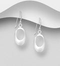 25 sterling Silver Plain Oval Drop/Hook Earrings -  Combine a Smooth, Polished Finish
