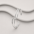 925 Sterling Silver Handcrafted Twist Cuff Bangle – 62mm, 26g