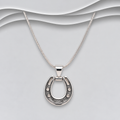 925 Sterling Silver Oxidised Horseshoe Pendant & Chain – A Symbol of Good Luck