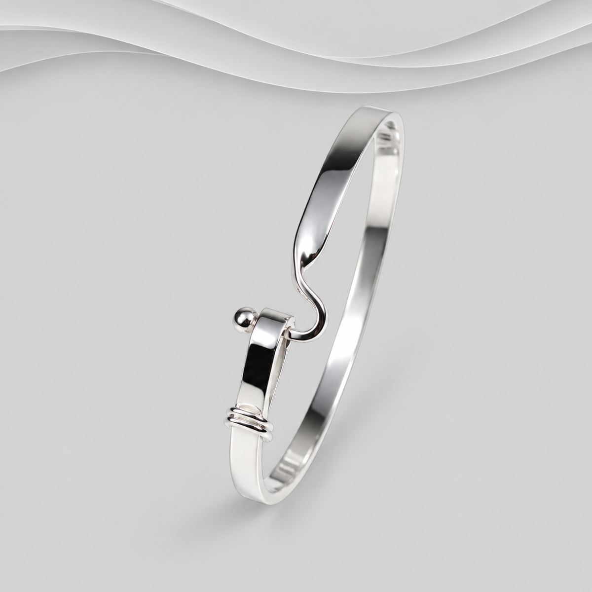 Solid 925 Sterling Silver Hand Crafted Designer Inspired Bangle - Check out Goldsmiths price