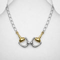 925 Sterling Silver Horse Bit Necklace with 18ct Gold Vermeil – Exclusive Design