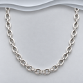 925 Sterling Silver Tiffany-Inspired Round Link Necklace
