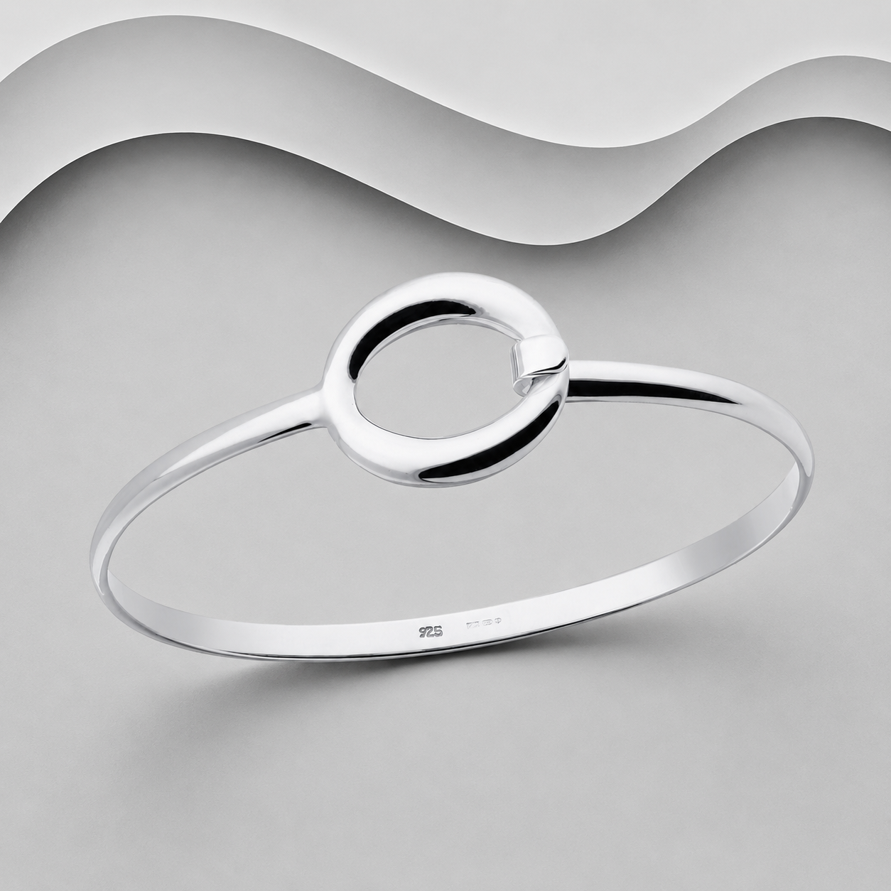 925 Sterling Silver Solid Designer Bangle: Simple Elegance For All Occasions
