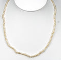 3mm Single Strand of Cultured Freshwater White Pearls  Available in 16" & 18" Lengths