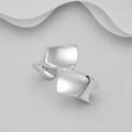 925 Sterling Silver Solid Cross Over Cuff Bangle. An Exclusive Design, Hand Crafted