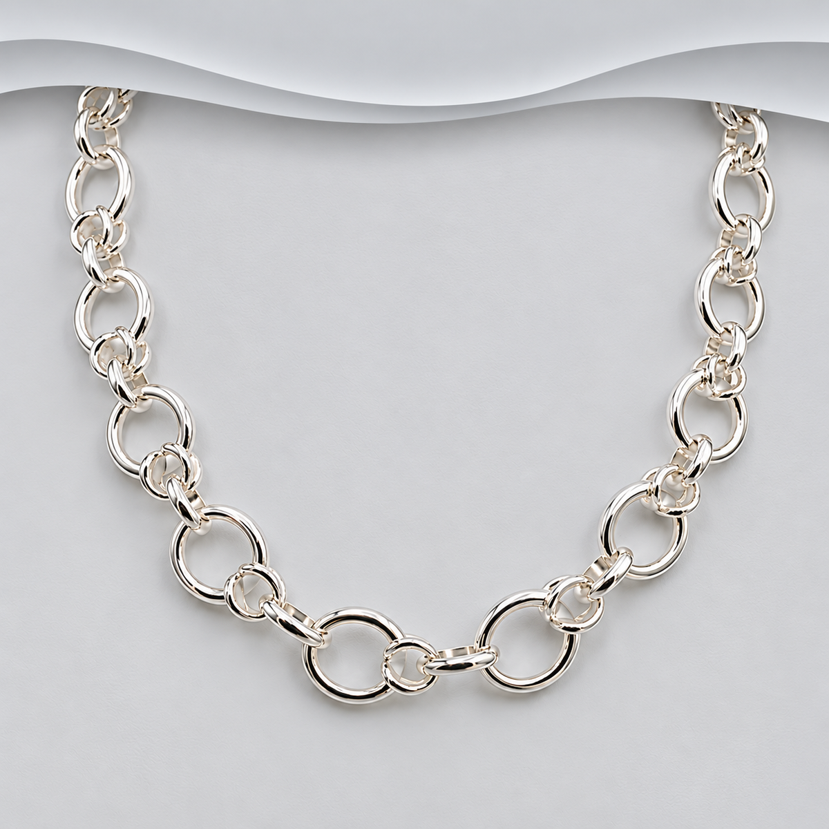 Handcrafted 925 Sterling Silver Links of London-Inspired Necklace, 18 Inches