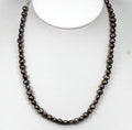 4mm Single Strand of Baroque Cultured Freshwater Grey/Bronze Pearls  16" Natural Elegance