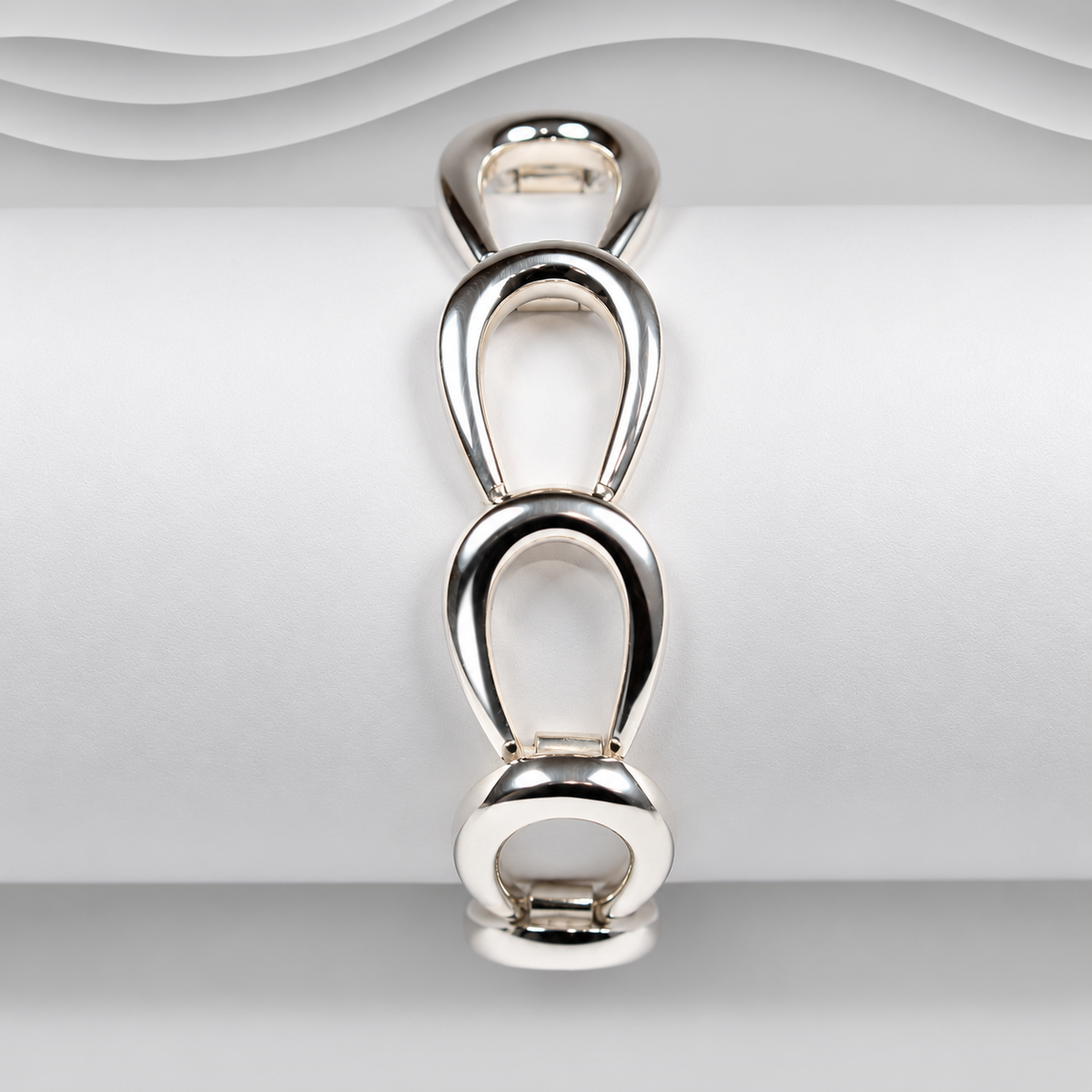Exclusive Gucci Equestrian Style Link 925 Sterling Silver Bracelet