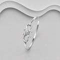 925 Sterling Silver Fleurs-de-lis Design Bangle. Hand Crafted Exclusive Design