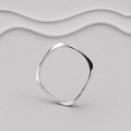 Solid 925 Sterling Silver Square Edge Bangle – Smooth Rounded Finish