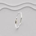 Solid 925 Sterling Silver Hammered Round Bangle | 5mm Wide | 3mm Thick