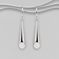 925 Sterling Silver Long Teardrop Drop Earrings – High Polished Finish