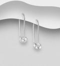 925 Sterling Silver Knot Solid Hook Drop Earrings