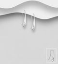 Handcrafted 925 Sterling Silver Solid Hook Bomb Shaped Earrings