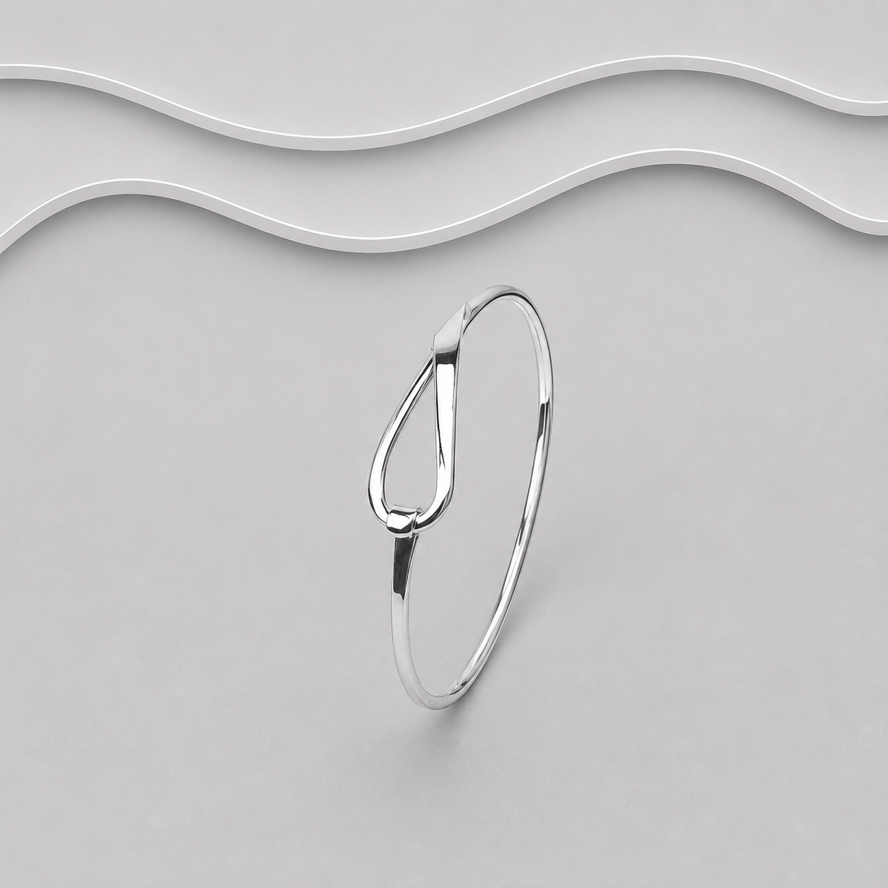 925 Sterling Silver Designer Inspired Opening Bangle – Exclusive to The Silver Vault