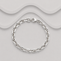 Solid 925 Sterling Silver Squared Belcher Links Bracelet | 6mm | Two Sizes | Handcrafted Exclusive Design