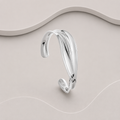 925 Sterling Silver Solid Cross Over Cuff Bangle — Designer Inspired