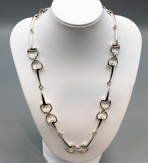 925 Hand Crafted Sterling Silver Hand Crafted Horse Bite Necklace