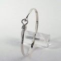 925 Solid Sterling Silver Bangle, With A Triple Twist Design Element.