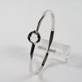 925 Solid Sterling Silver designer Bangle,With Elegant Design Elements. The Bangle opens for easy fi