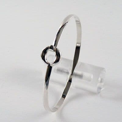 925 Solid Sterling Silver designer Bangle,With Elegant Design Elements. The Bangle opens for easy fi