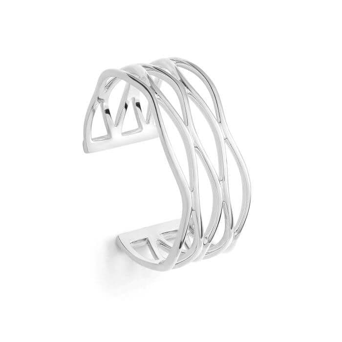 925 Solid Sterling Silver Exclusive  Cuff Bangle, Open Lattice Work