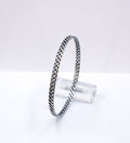 925 Solid Sterling Silver Hand Crafted Exclusive Woven 5mm Bangle: 75 mm Diameter: Unisex