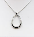925 Solid Sterling Silver Oval Graduating Hand Crafted Pendant & Chain