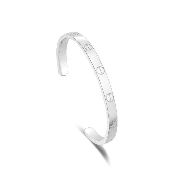 925 Solid Sterling Solid Had Crafted Silver Designer Inspired Cuff Bangle - Exclusive Design