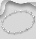 925 Sterling Silver 2 - 4mm Ball Beaded Stretch Bracelet